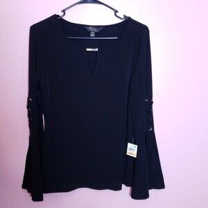 Thalia Sodi Bell-Sleeve Keyhole Top (AC)